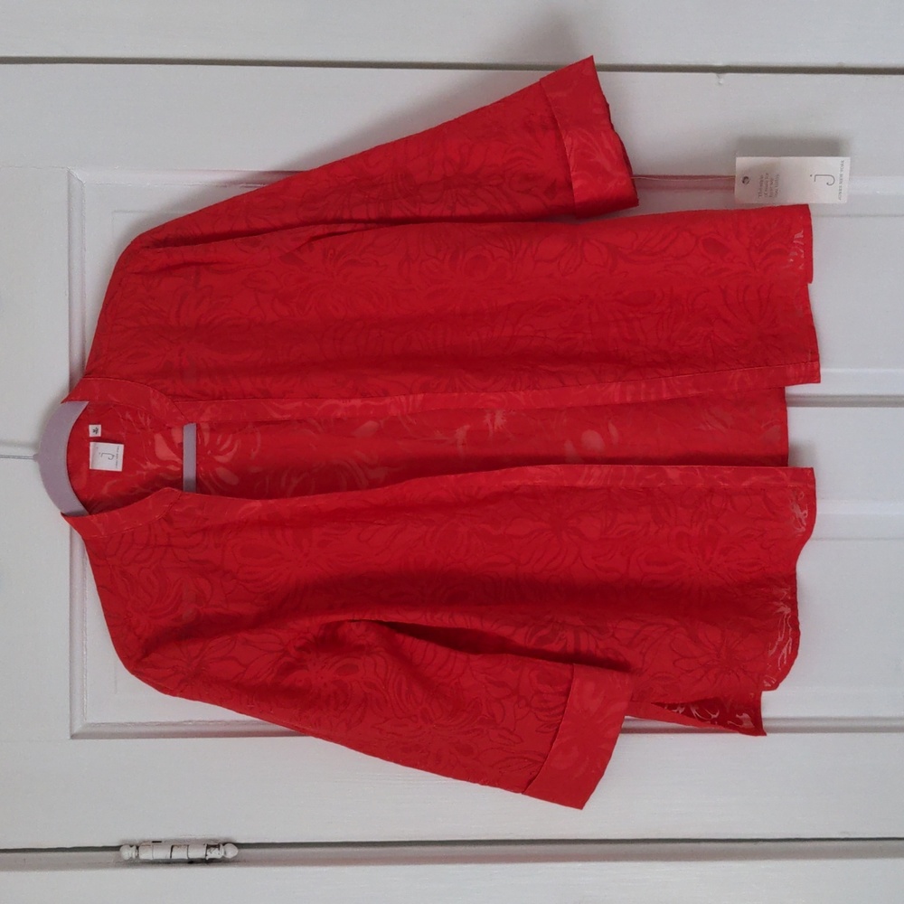 Coral Open Blouse (NWT!)